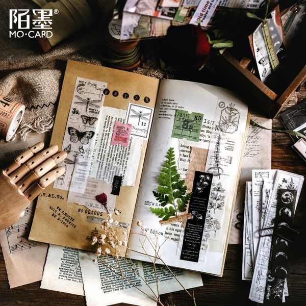

30 pieces/bag stickers old time long view series ins style retro hand account decorative stickers stationery gifts