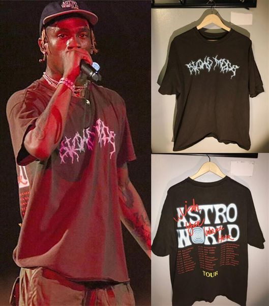 

travis scott festival pop up astroworld t shirt children's short sleeve t-shirt travis scott hip-hop t-shirt, White;black