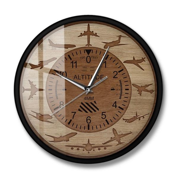 

wall clocks aircraft altimeter sign decorative watch aviation home decor pilot gift airplanes altitude measurement printed clock