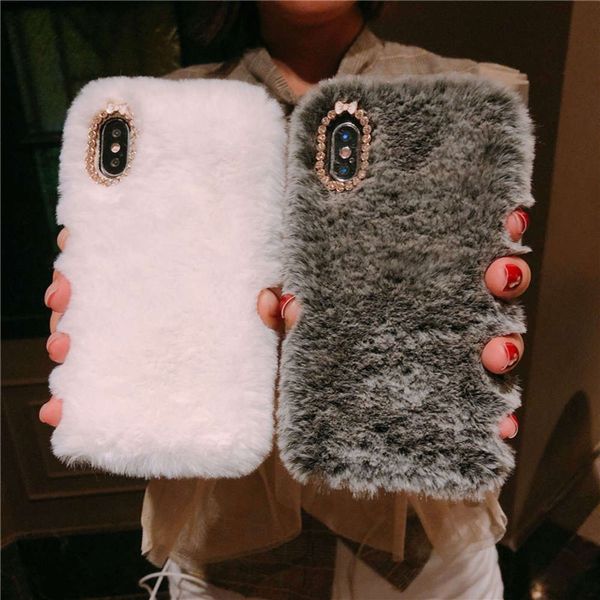 

sewqdiamond plush mobile phone case, huawei warm rabbit tpu shell p20 p8 p9 p10 p30 pro mate 10 20 lite p smart z plus 2019vtrvgt