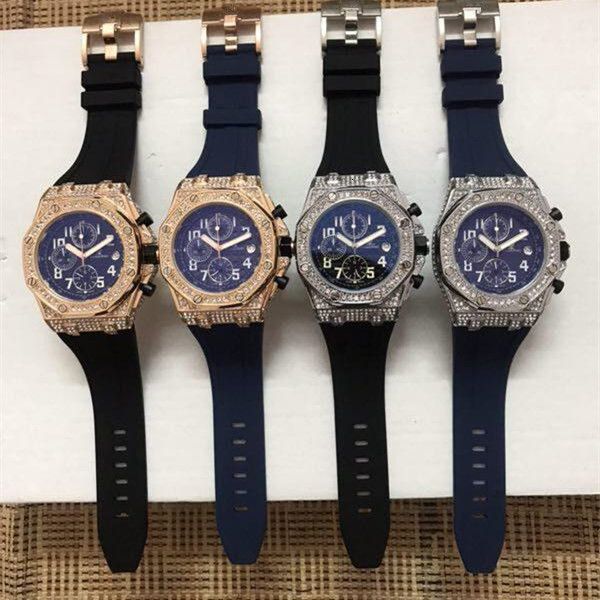 

2021 new all subdials work mens watches stainless steel quartz wristwatches satch diamond running watches for men women watch, Silver