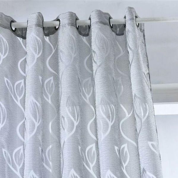 

floral window curtain through rod voile polyester curtains home decor 100x200cm