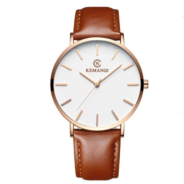 

new belt ultra thin personalized men's quartz watch new men's simple business quartz watch 2djf, Slivery;brown