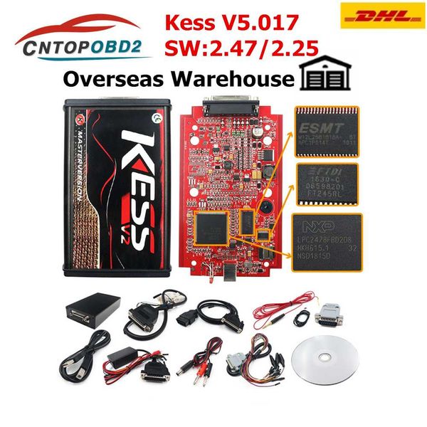 

dhl kess v2 v2.47 v5.017 eu red ecm titanium led online master version bdm frame ecu chip tuning obd2 car/truck programmer
