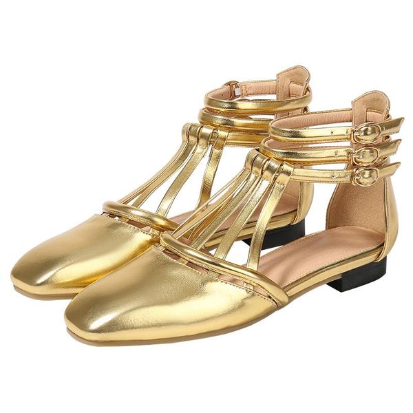 

golden roman sandals women spring summer 2021 new women's flat shoes black hollow shoe ladies sandals dress shoes sandalias