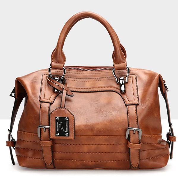 

oil wax leather handbags luxury crossbody bag wallet purse women messenger bag vintage big clutch tote ladies shoulder bolsa