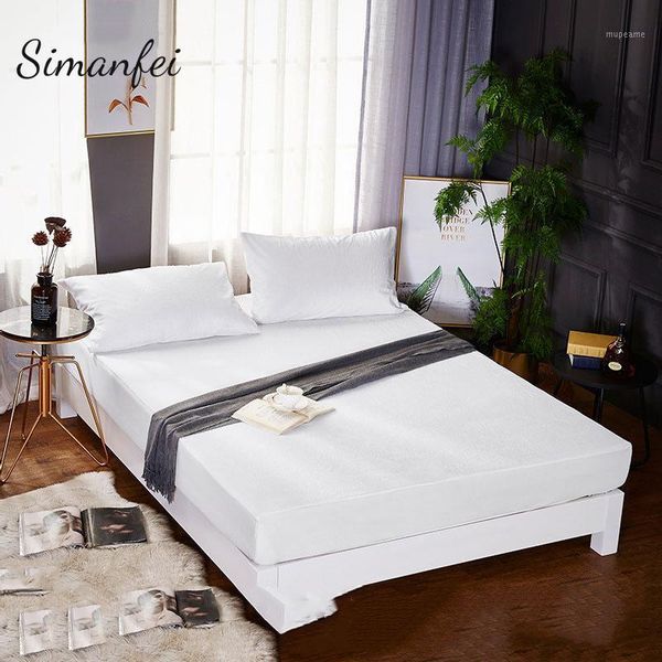 

bedspread simanfei printing elastic bed mattress cover waterproof protector pad fitted sheet separated water linens1