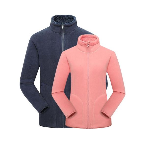

outdoor jackets&hoodies warm cardigan men's jacket m-7xl autumn winter windproof women's stretch thickened fleece men coral, Blue;black