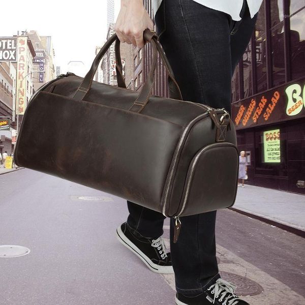 

duffel bags joyir men genuine leather travel bag tote big weekend man duffle suitcase vintage large capacity luggage male1