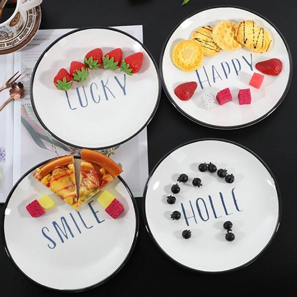 

dishes & plates creative melamine dinner dish plate breakfast kitchen cake snack decorative tableware gift tray