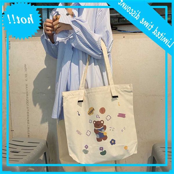 

09162 small printed shoulder japanese and korean student large capacity canvas bag female