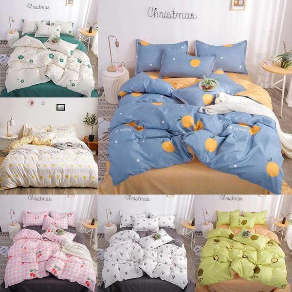 

home textile cute fruit nordic bed linens family bedding sets sheets duvet cover set quilt cover new year's bedding  size1