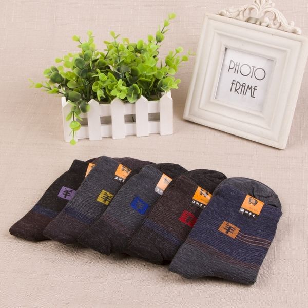 

9xv9r spring socks autumn men's warm and wool woolen woolen cotton rabbit wool cotton elderly socks imy0w, Black