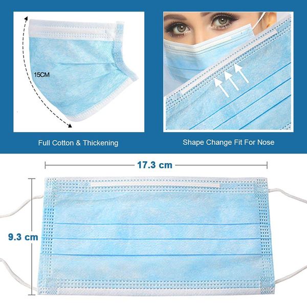 

non-woven masks 3-layer disposable 3-7 days protection and personal health mask face s