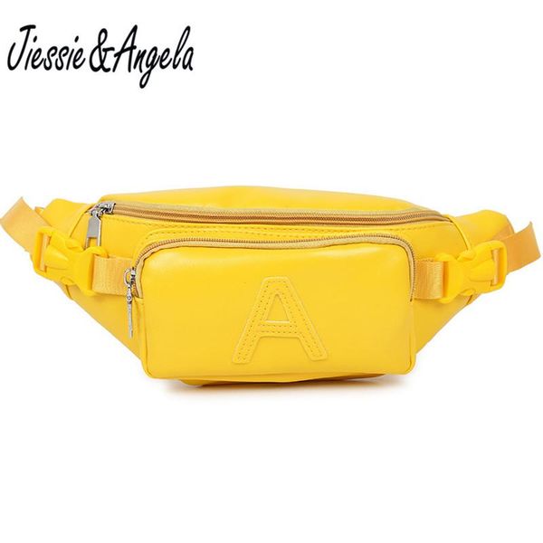 

jiessieangel кожа сумки на пояс для женщин 2020 shoulder bag женский повседневный открытый спорт сумка bum сумка девушки талии обновления те