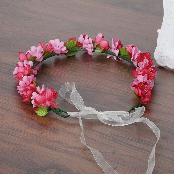 

haimeikang 2021 flower crown women flower hair accessories girl fashion wreath floral headwear bridesmaid qylnox
