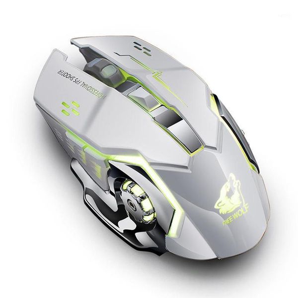 

mice rechargeable wireless silent led backlit gaming mouse usb optical for pc & receiver r301