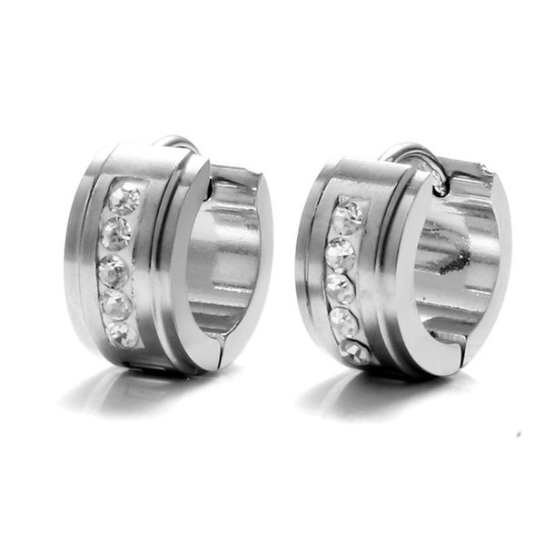 

stud sell fashion gold 316l stainless steel jewelry crystal earrings for women, Golden;silver
