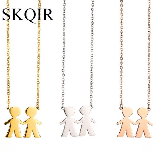 

пользовательские друзья подвеска колье имя инициалы для цвета золото подарка способа цепного персонализированного мальчика ожерелье из нержа, Black