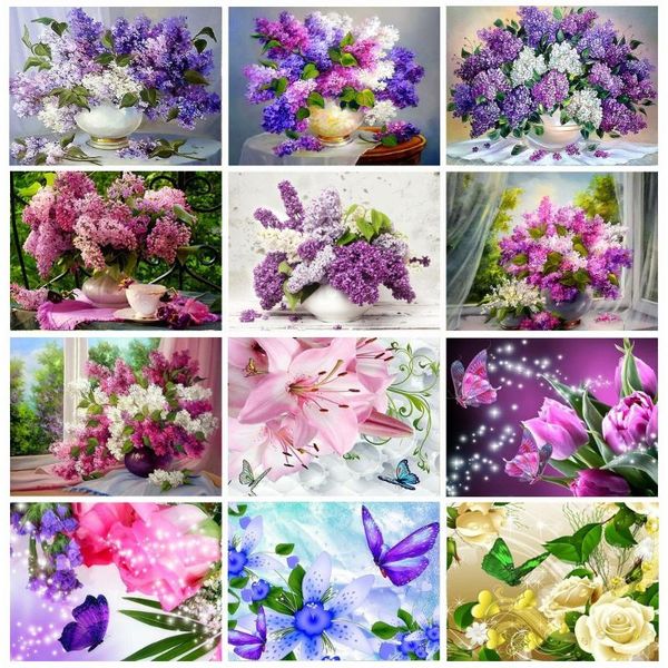 

full round diamond paint flowers diamond embroidery christmas mosaic wall decorations gift