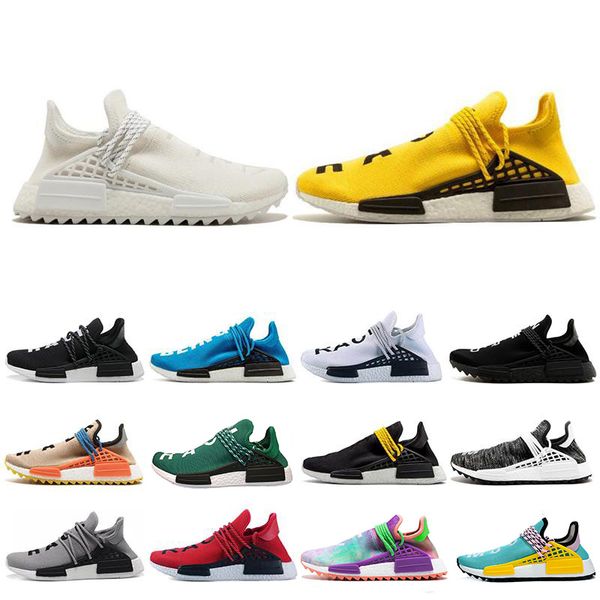 

2020 nmd human race running shoes pharrell williams solar pack mother bbc black yellow mens womens pale nude nerd cream sneakers