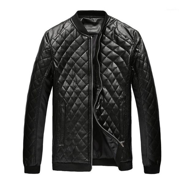 

men's fur & faux autumn and winter mens leather jacket casual pu men fashion stand collar long sleeve motorcycle men1, Black