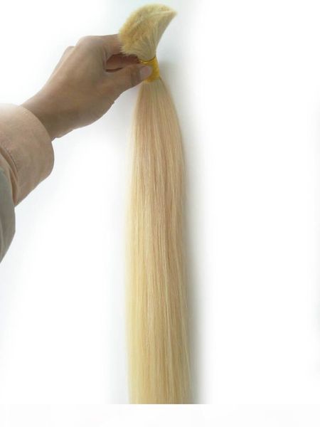 

good deal 300g 613 blonde straight brasil extension in bulk no weft deep wave brazilian human hair bulk for braids, ing, Black