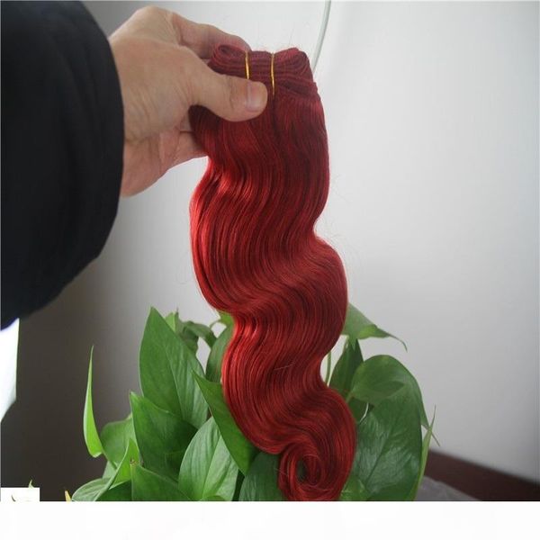 

malaysian body wave hair weaving 100% human hair weave 7a 1 piece 100g malaysian red color hair extensions, Black