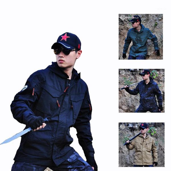 

hunting jacket men windproof soft shell tactical jacket army sport clothing winter fleece coat windbreaker1, Black;brown