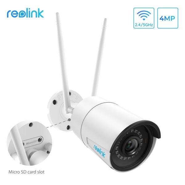 

reolink 4mp dual wifi 2.4g/5g surveillance outdoor camera hd ip cam wireless weatherproof rlc-410w security camera 2560 x 1440