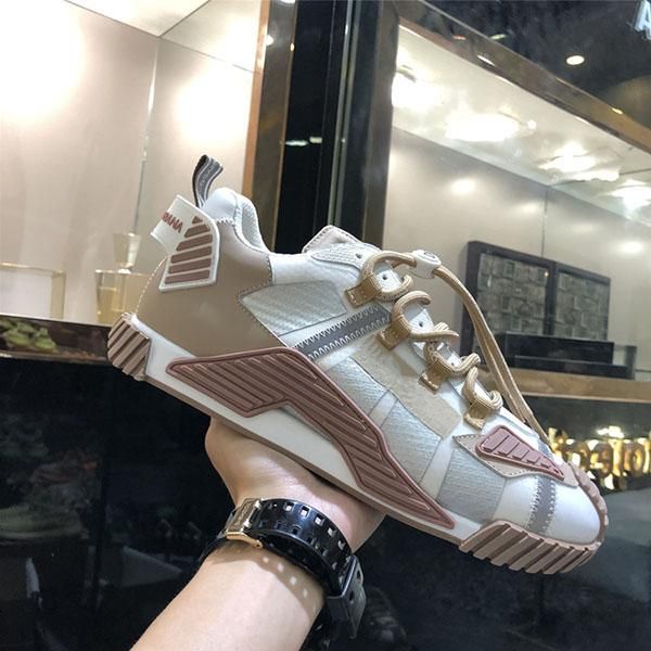 

2020 sneaker mens shoes progettista mesh and suede sneakers, mixed materials calf leather sneakers lusso women low shoes