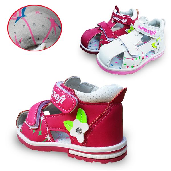 

lovely 1pair summer baby arch support orthopedic sandals antiskid girl shoes,super quality kids/children soft sole shoes, Black;red