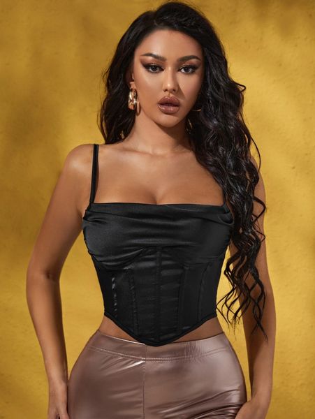 

sxy asymmetrical hem satin cami n4tj#, White