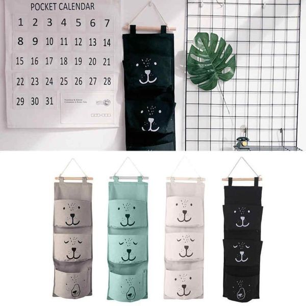 

storage boxes & bins room door pouch home decor wall hanging bag 3 pocket hanger bathroom baby folding storage1