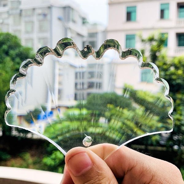 

100 мм стекло гинкго билоба павлин хвостовые кристаллы призма солнцезащитник для windows decor подвески люстра части люстры свадебный дом де