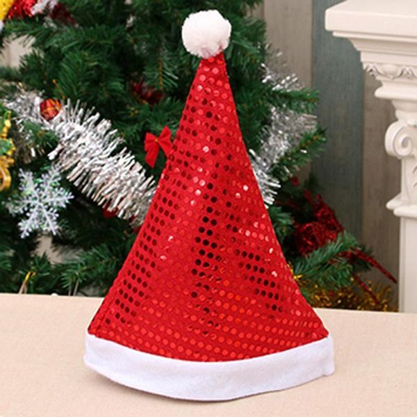 

5pc christmas cap thick ultra soft plush cute santa claus holiday fancy dress hat 3 color1
