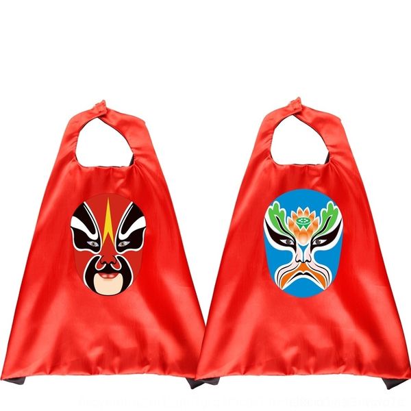 

t7j5e chinese guan peking opera facial makeup ancient hero sichuan opera performance cloak style gong children cloak cloak zvygy