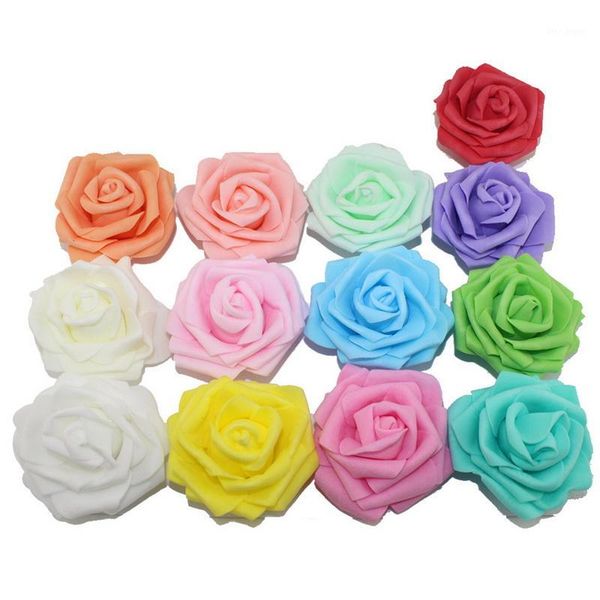 

wholesale- 6cm head multicolor handmade 5 layer thicken pe foam rose flower head/artificial rose flowers(50pcs/lot)1