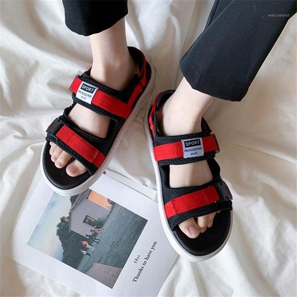 

outdoor beach casual shoes for woman hook loop summer sandals plus size 35-46 ladies flat shoes non-slip female footwear1, Black