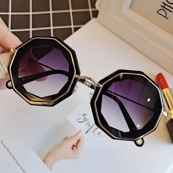

sunglasses irregular polygon personalized fashion female, White;black