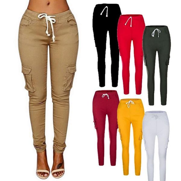 

women cargo pants ladies casual harem tactical pant women clothing multi-pocket joggers sweat pants capris, Black;white