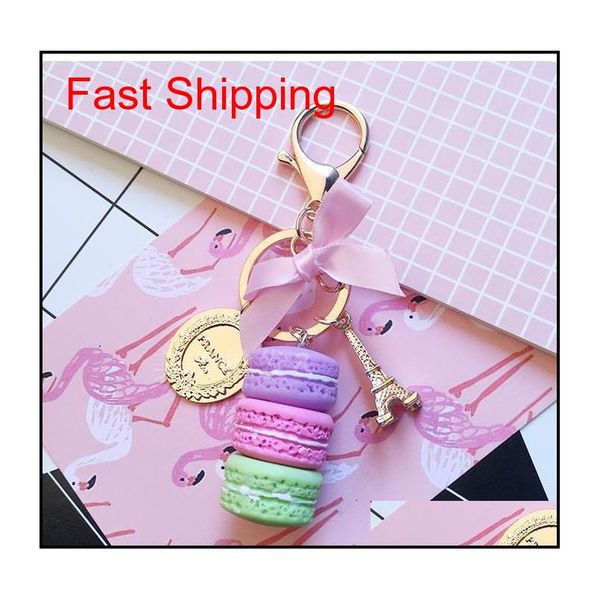 

resin macaron keychains key chains lovely macaroon bag charm keychain chaveiro llaveros gold metal key qylesp new_dhbest, Silver