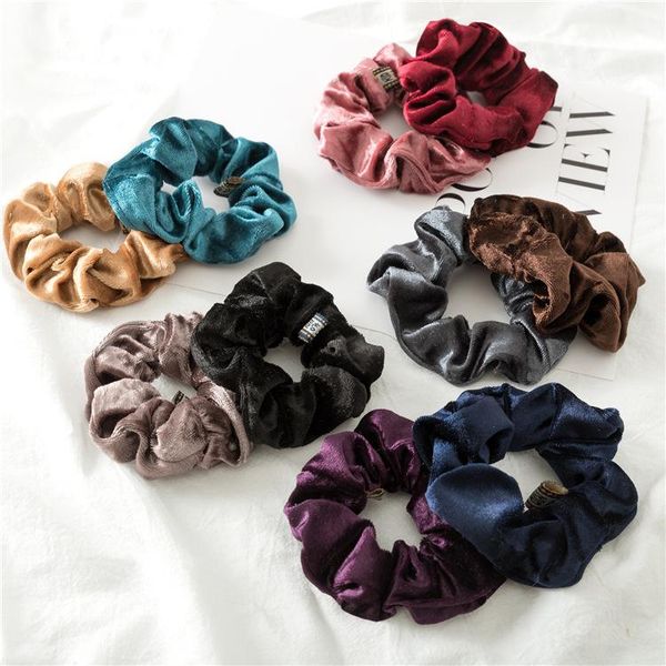 

girls pure color hair adorn new cross hair lady fashion rope headdress flower rubber bands small adorn article--- a bag of ten