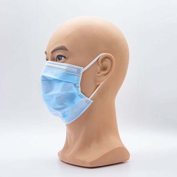 

95% fabric breathing meltblown approved easy 3ply filter disposable face de proteccion with earloop civil mask