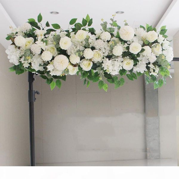 

upscale artificial silk peonies rose flower row arrangement supplies for wedding arch backdrop centerpieces diy supplies