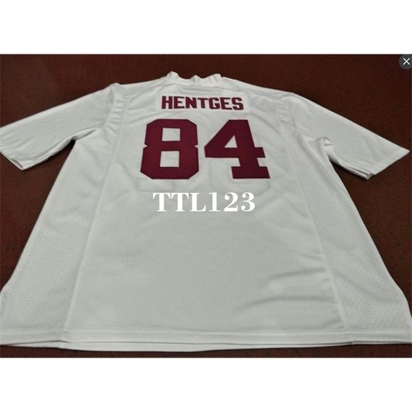 

3740 #84 hale hentges alabama crimson tide red black white college jersey or custom any name or number jersey