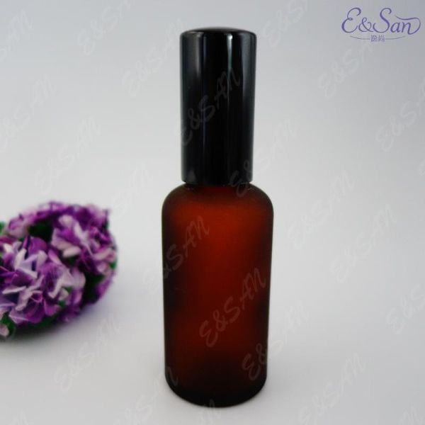 

storage bottles & jars 100pcs/lot vp08m-50ml frosting round perfume bottle essential oil glass empty spray