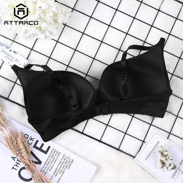 

attraco women's everyday bra thicken lightly padded t shirt bra1, Red;black