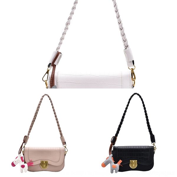 

ewjaq women's shoulder pendant saddle 2020 new women's saddle pu pony pendant fashion bag versatile single shoulder messenger bag