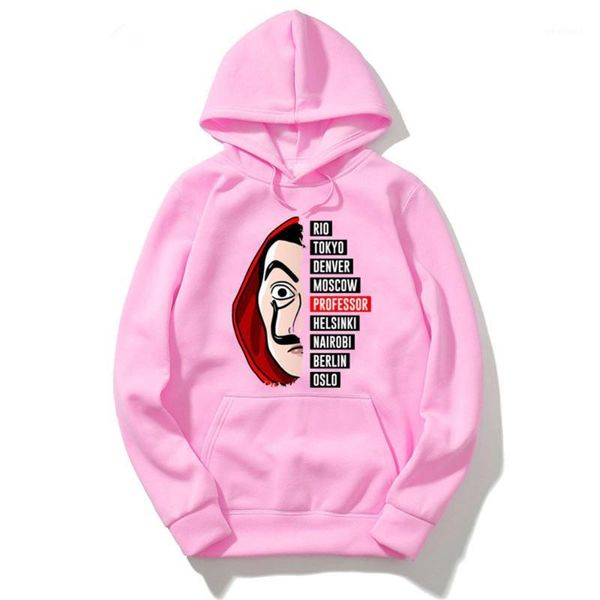 

the house of paper hoodies for women plus size sweatshirt autumn winter warm pullover hooded money heist long sleeve hoodies1, Black